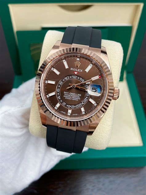 rolex sky dweller chocolate watch